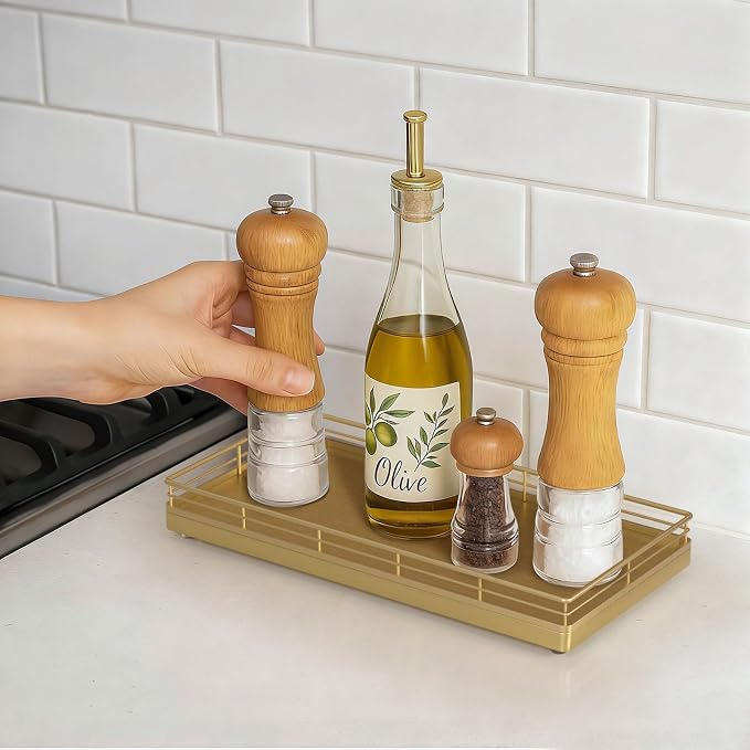 Bathroom Vanity Tray for Countertop, Bathroom Organizer for Soap, Perfume & - Image 8