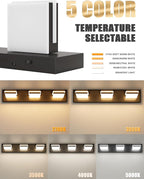 VOLISUN Modern Black Bathroom Vanity Light Fixtures, 5CCT Dimmable Bathroom - Image 2