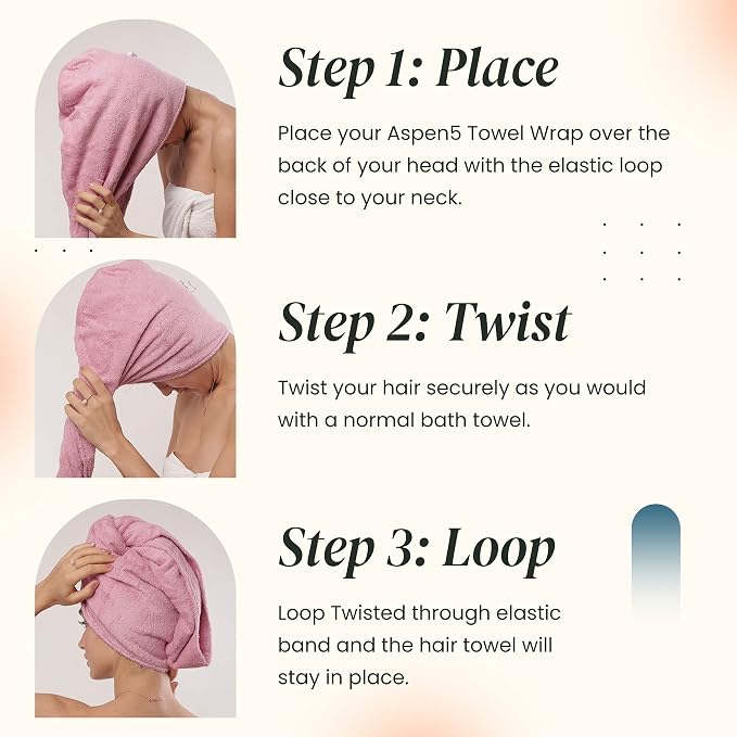 Extra Large Waffle Cotton Hair Towel Wrap - Image 2
