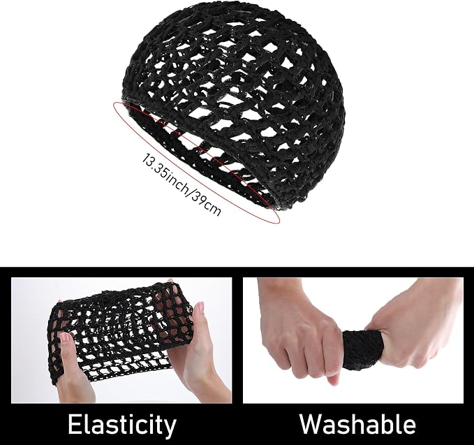 WLLHYF Wig Cap Thick Long Hair Caps Adjustable Net Mesh Braided Weaving Making - Image 8