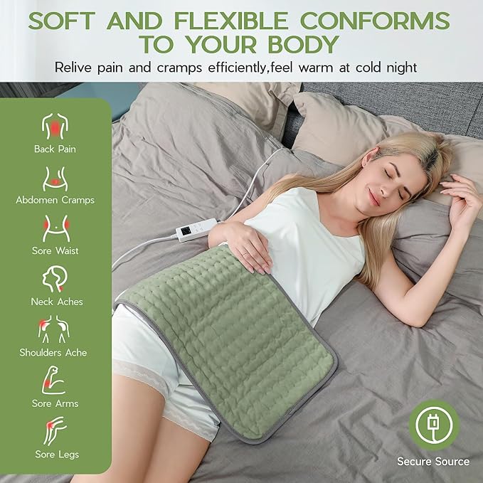 Heating Pad for Full Body Pain Relief 6 Heat Levels 4 Timers Soothes Back - Image 7