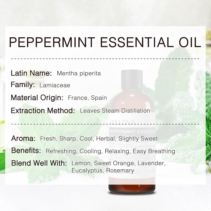 Peppermint Essential Oil, 100% Pure & Natural Peppermint Oil 100ML, Premium - Image 3
