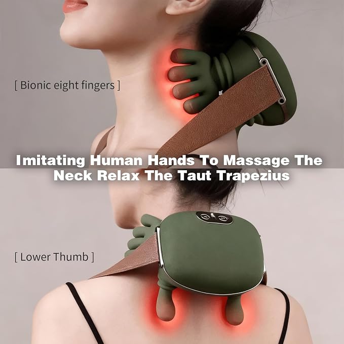 Neck Massager with Heat for Pain Relief Deep Tissue Cordless Neck and Shoulder - Image 2