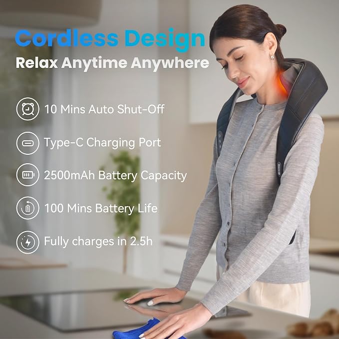 COMFIER Cordless Neck Shoulder Massager - Image 2