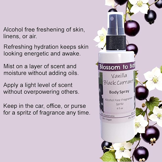 Blossom to Bath Vanilla Black Currant Body Spray - Image 3