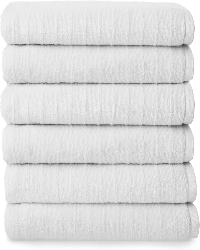 Welhome James 100% Cotton Textured Stripe Towels by WelhomeByWelspun