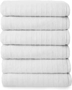 Welhome James 100% Cotton Textured Stripe Towels by WelhomeByWelspun
