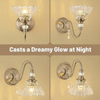 1 Piece Brushed Nickel Finish Wall Sconce, 1-Light Modern Wall Sconce - Image 3