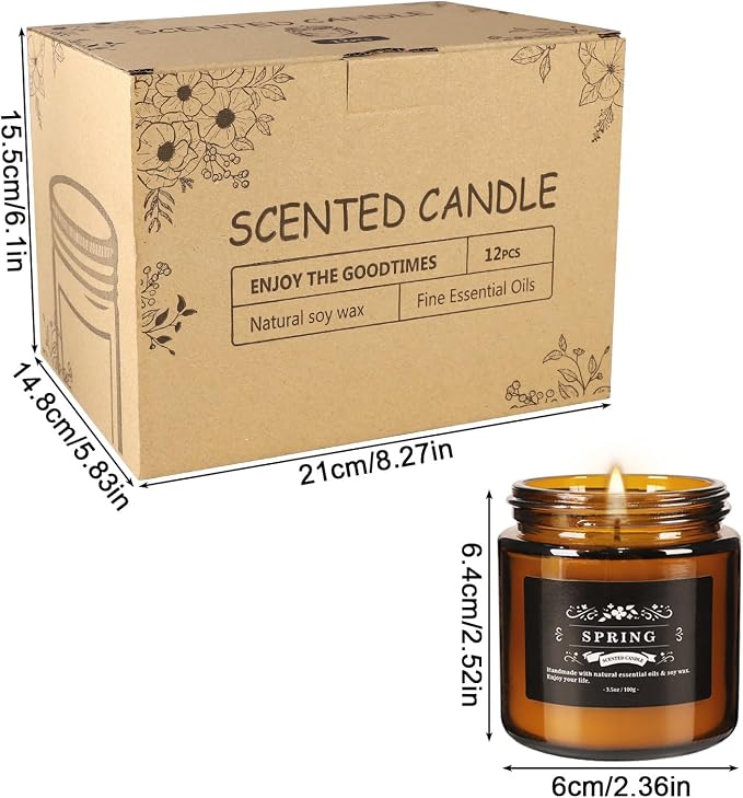 Scented Candle Set 12 Pack, Candle - Image 4