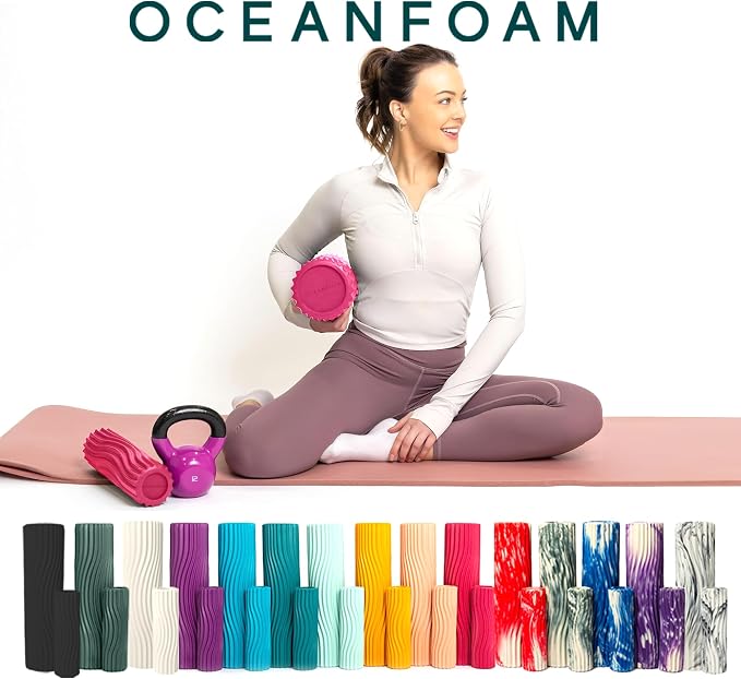 Oceanfoam Ripple Travel Foam Roller Firm Mini Foam Roller - Image 9