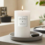 Aroma Naturals Patchouli and Frankincense Essential Oil White Scented Pillar - Image 5