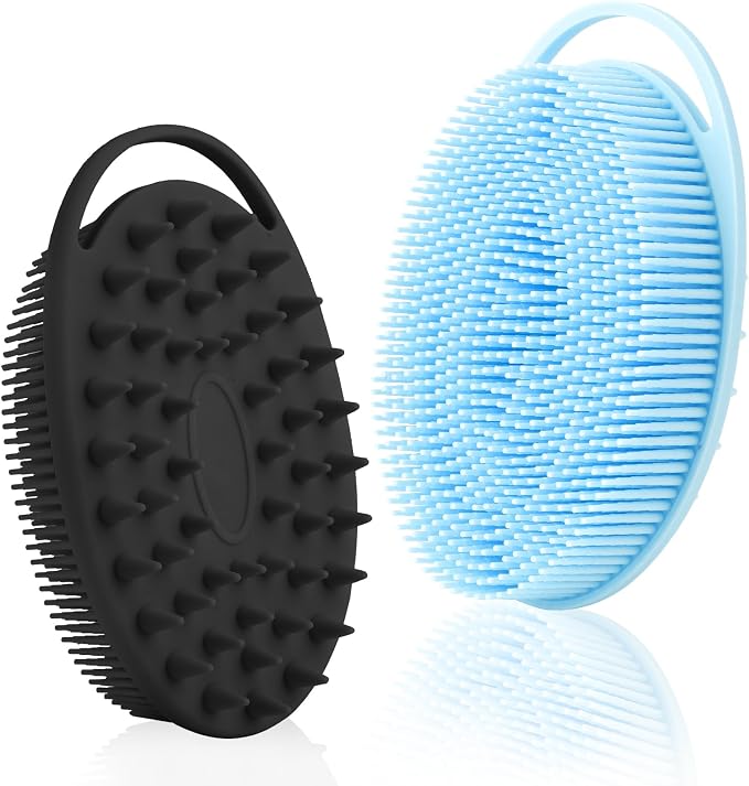 Silicone Body Scrubber, Silicone Loofah, Exfoliating Silicone Shower Scrubber by KQNBI