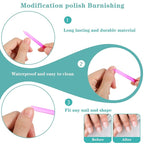 4Pcs Glass Cuticle Pusher, Dual-Ended Manicure Stick, 4 Colors Nail Cuticle - Image 2