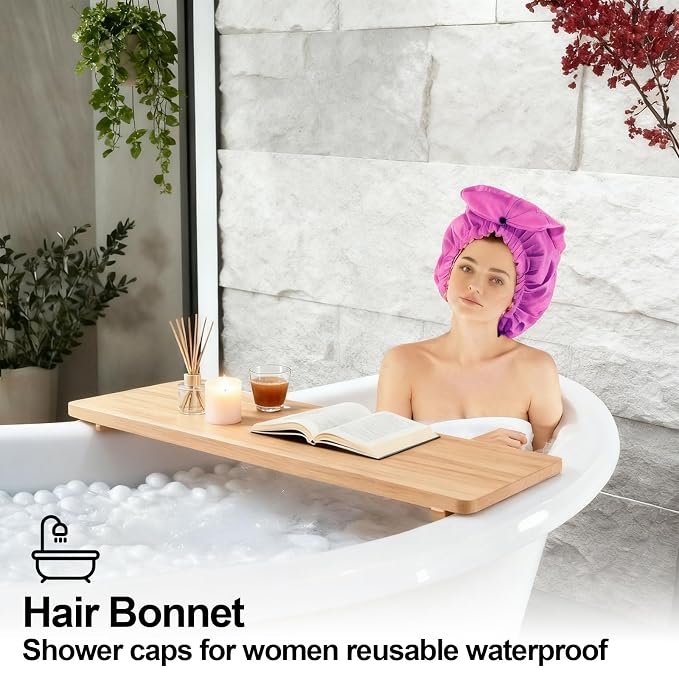 ELEBOX Extra Large Shower Cap for Braids/Curly Hair/Dreadlock | Reusable - Image 7