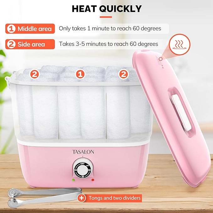 TASALON Hot Towel Steamer for Facials, Hot Towel Warmer Quickly Heats Up in 5 - Image 2