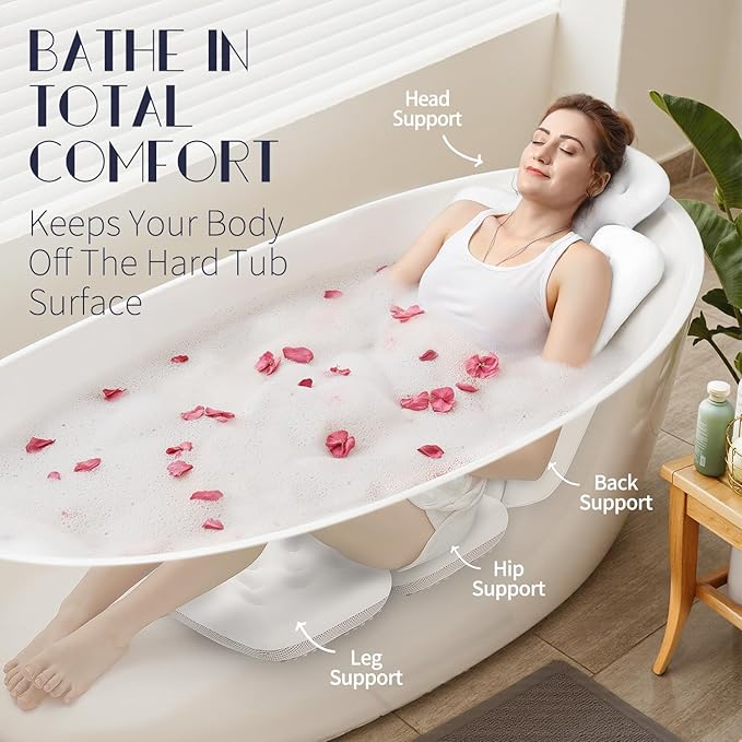 Full Body Bath Pillow for Bathtub, Thick Bathtub Cushion, Luxury Tub Pillow for - Image 3