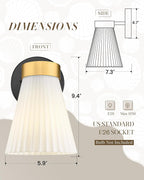 Set of 2 Wall Sconces for Bathroom, HWH 1-Light Bathroom Vanity Light - Image 2