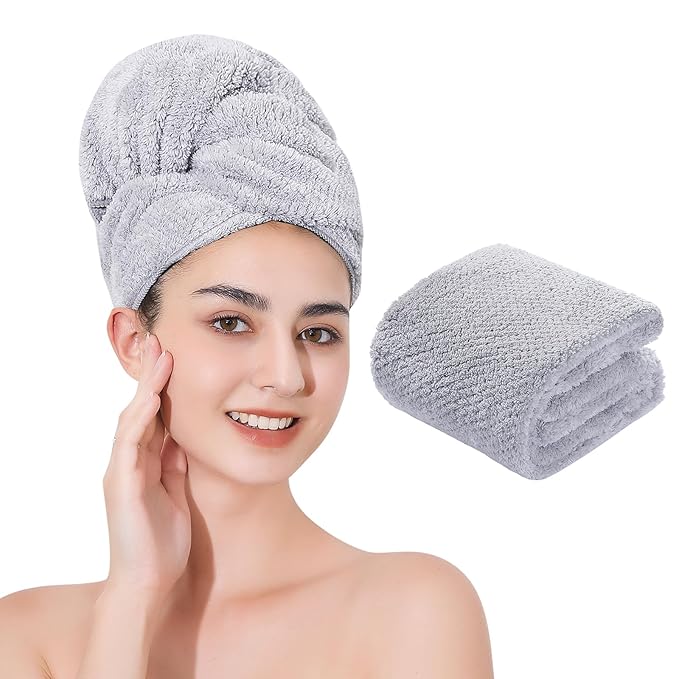 Microfiber Hair Towel Quick Dry Hair Towel Hair Drying Towels Suitable by LAOJBABA