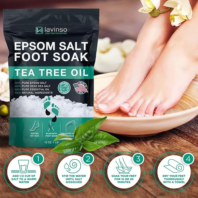 Tea Tree Oil Foot Soak with Epsom Salt - Image 2