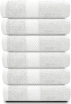 White Classic Luxury Silver Hand Towels - Image 2