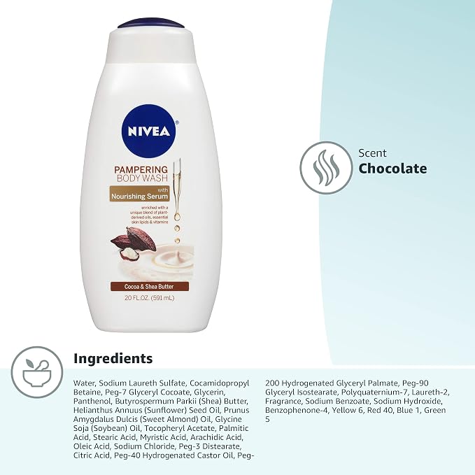 Nivea Pampering Cocoa and Shea Butter Body Wash - Image 10