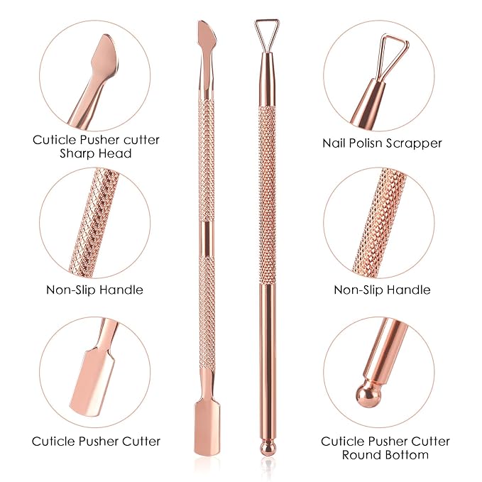 Cuticle Trimmer with Cuticle Pusher and Cutter, YINYIN Cuticle Remover Cutter - Image 3
