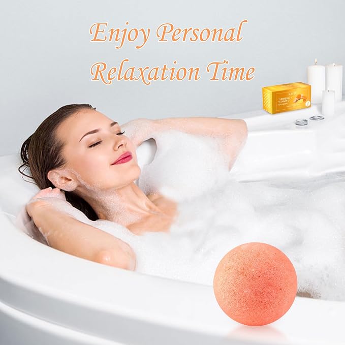 Bath Bombs Salt Balls, Turmeric Lemon Vitamin C Lemon Extract Essential Oils - Image 6
