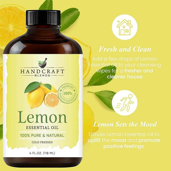 Handcraft Blends Lemon Essential Oil – Huge 4 Fl Oz – 100% Pure and Natural – - Image 4