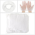 100 Pcs Disposable Nonwoven Bouffant Caps 21 Inch Hair Net Elastic Cap Hair - Image 2