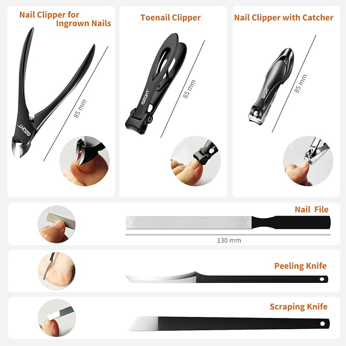 SZQHT Podiatrist Toenail Clippers Set, Professional Toe Nail Clippers - Image 2