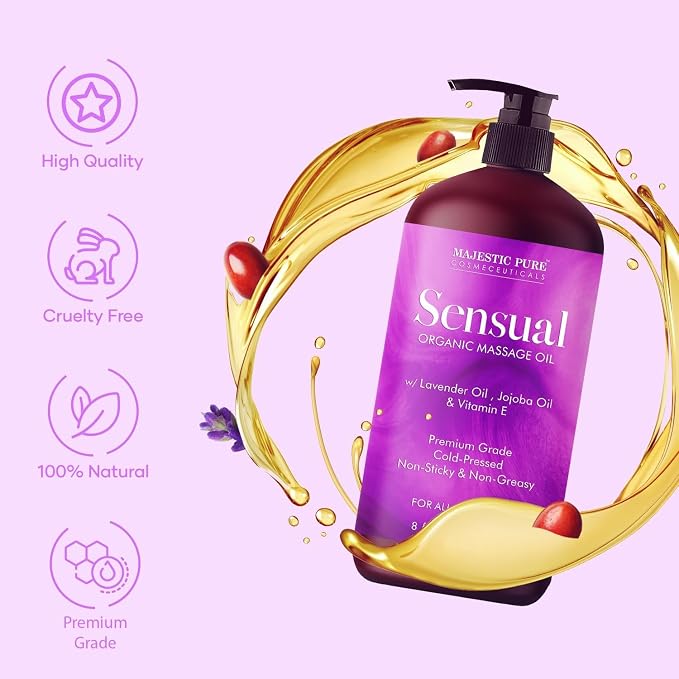 MAJESTIC PURE Organic Sensual Massage Oil - Image 6