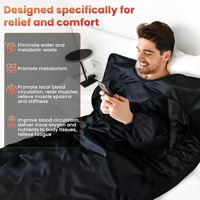 Lcoco&Dream Portable Sauna Blanket, Dual Sided Temperature Control，Relaxation - Image 4