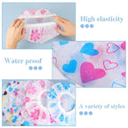 6 Pcs Shower Caps, Waterproof Bath Caps Plastic Reusable Shower Caps Elastic - Image 4