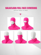 SATINIOR 3 Piece Balaclava Face Cover Sun Protection Neck Cover Summer - Image 3
