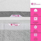 CASA COPENHAGEN Solitaire Mix 6 Pieces Towel Set- White + Grey Violet, 600 GSM - Image 4