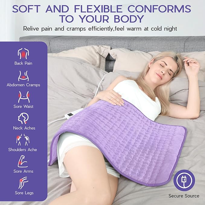 Heating Pad for Neck and Shoulders and Back, Electric Heating Pad for Period - Image 3