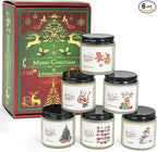 Christmas Scented Candles for Home, 6 Pack Soy Set, 21 oz Jar, Perfect Gifts by FKJOL