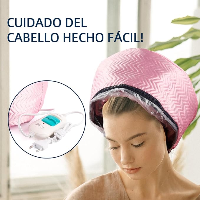 Electric Hair Steamer Cap with Temperature Control, Removable Thermal Hair Care - Image 8