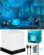 Rechargeable Shower Light Cube, 16 Color Ocean Wave Projector Light Battery by Unknown