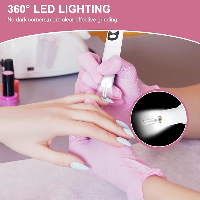 Professional Manicure Pedicure Kit, Electric Nail Drill - Image 3