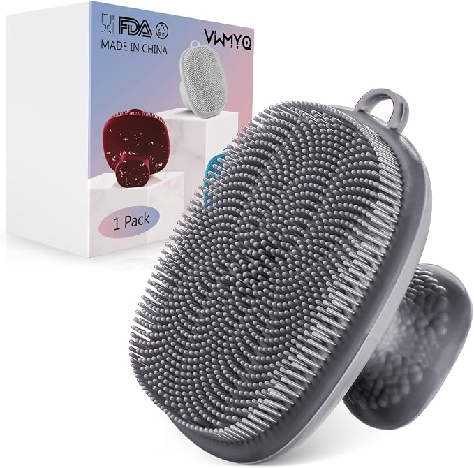 Face Scrubber Face Scrubber for Men Facial Cleansing Brush Silicone Face Wash by -100SoftSilicone-