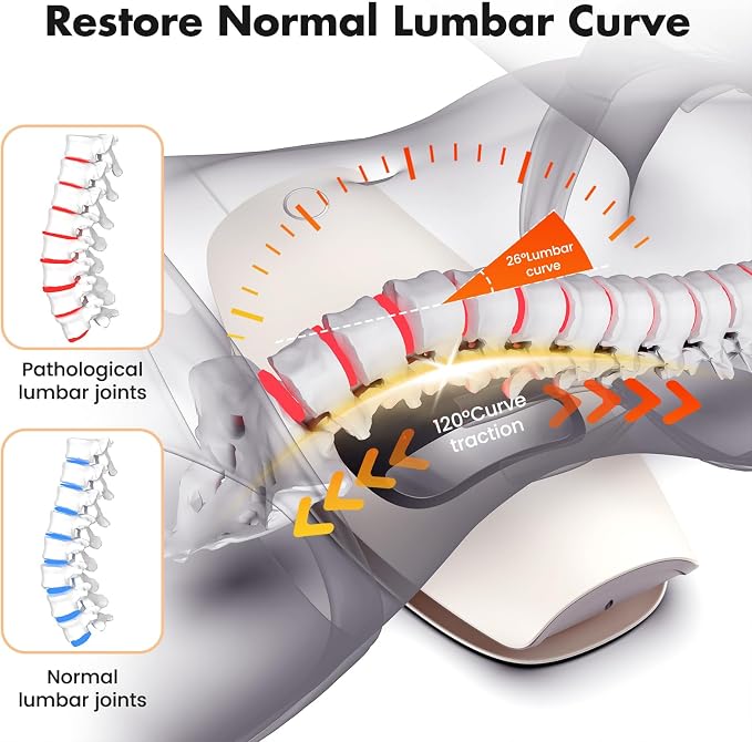 Lower Back Massager with Heat, Back Stretcher - Image 4