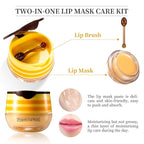 4 PCS Honey Lip Balm Pot, Strawberry & Honey Lip Mask, Hydrate & Moisturizing - Image 3