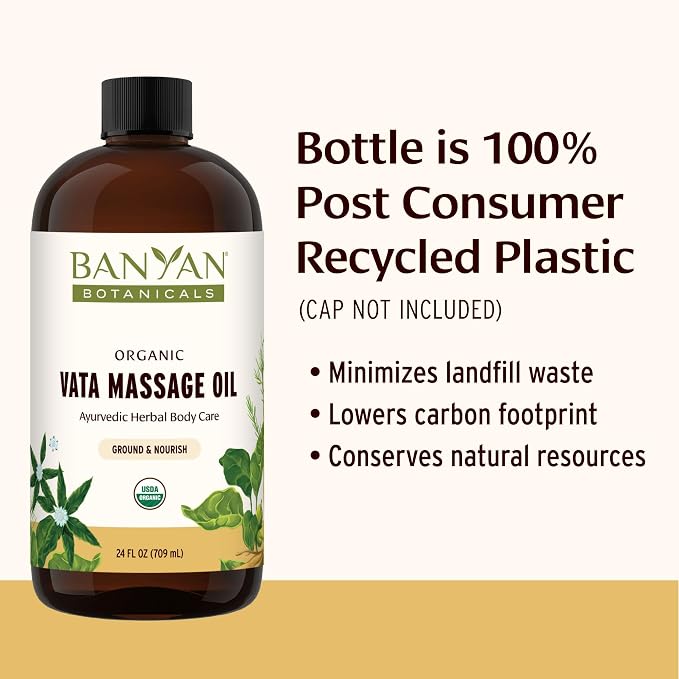Banyan Botanicals Vata Massage Oil – Organic Herbal Massage Oil - Image 3