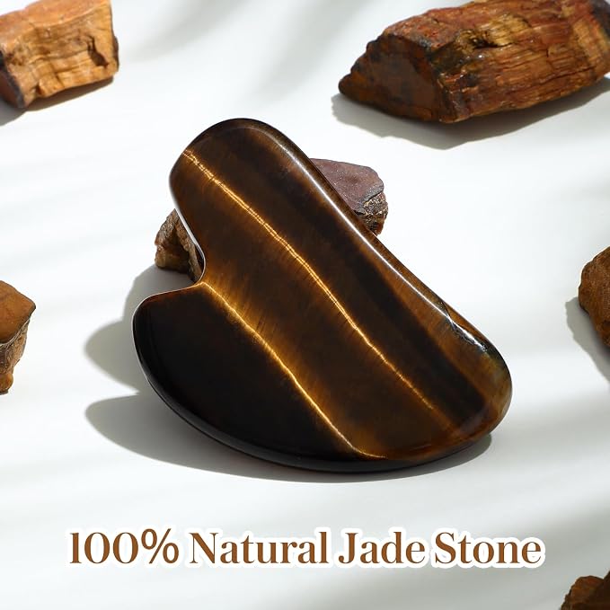 rosenice Gua Sha Facial Tools Gua Sha Jade Stone - Image 2