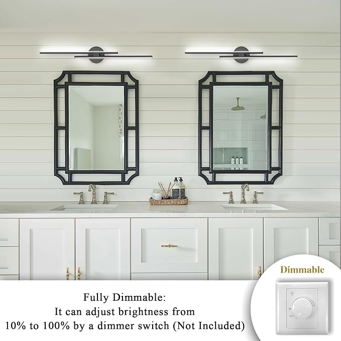 EDISLIVE Dimmable Modern LED Vanity Light Fixtures Bathroom Vanity Wall Lighting - Image 3