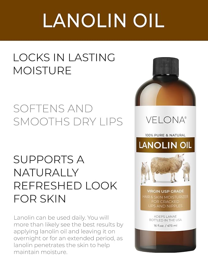 velona Lanolin Oil USP Grade 8 fl oz | 100% Pure and Natural Carrier Oil | - Image 2