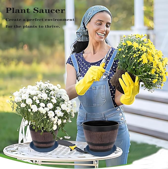 4 Pack of 16 inch Plant Saucer, Large Plant Tray, Heavy Sturdy Plant Drainage - Image 5