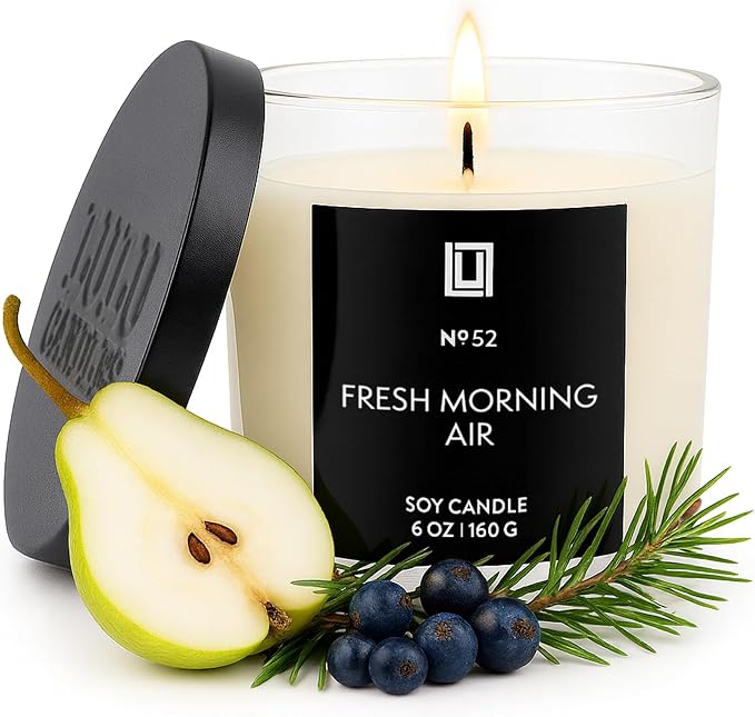 Lulu Candles | Fresh Morning Air | Luxury Scented Soy Jar Candle | Hand Poured by LULUCANDLES