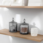 rejomiik 2 Pack Qtip Holder Glass Apothecary Jars - Image 4